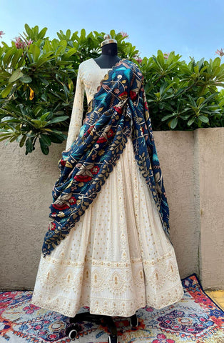 Ruhani Chikankari wedding lehenga