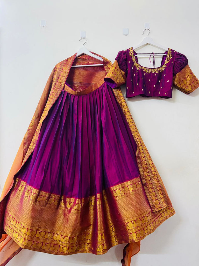 Magenta Narayanpet Lehenga – myritidesigns