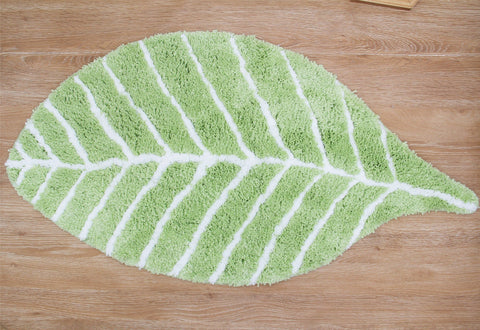 Feblilac Soft Beige Leaves Bathroom Rug, 19.6'' x 37.4'', Floral Non Slip Bathmat, Beige Plants Bathroom Rugs, Anti Slip Toilet Mat, Soft Thick Bathroom Carpet, Art Bathroom Mats, Best Bath Rugs, Hot Shower Mat Non Slip, Toilet Rug