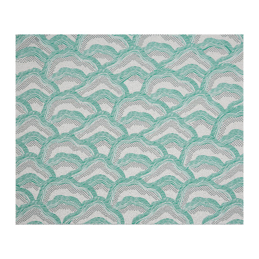 Feblilac Japanese Style Blue Wave Cutting Entrance Door Mat