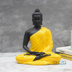 Gracious Yogi Sitting Buddha :  Yellow-Black