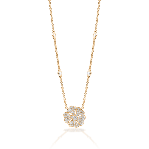 Ever Blossom Necklace, Yellow Gold, Onyx & Diamonds - Categories