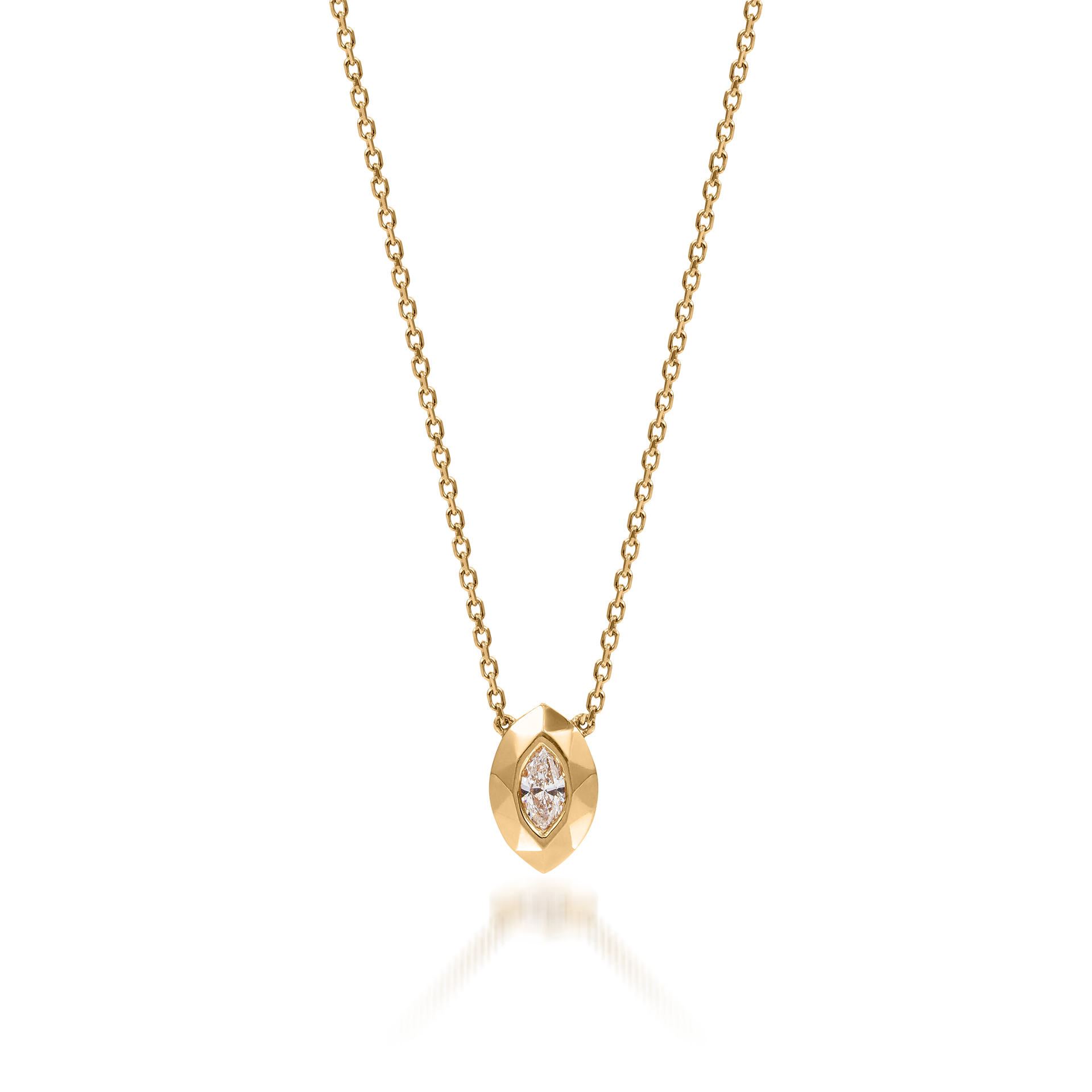 Metropolitan Marquise-cut Diamond Necklace In 18K Yellow Gold