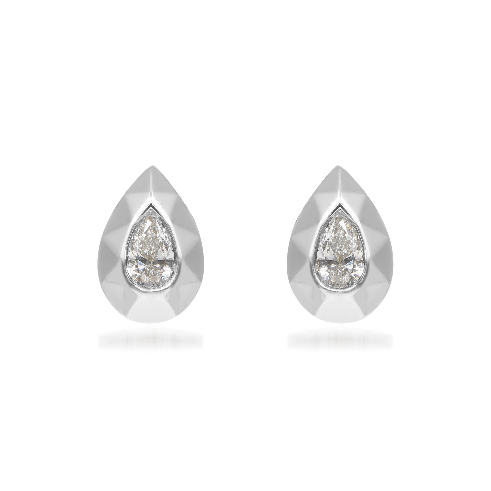 Metropolitan Pear-Cut Diamond Earrings In 18K White Gold