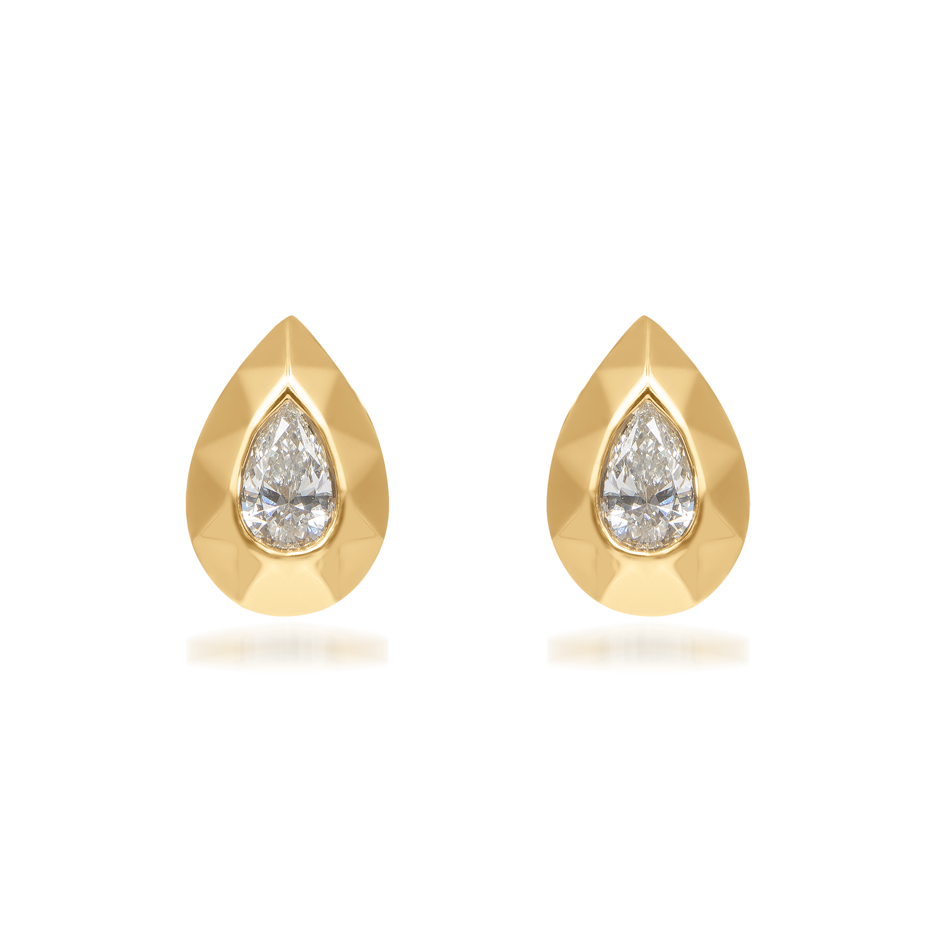 Metropolitan Pear-Cut Diamond Earrings In 18K Yellow Gold