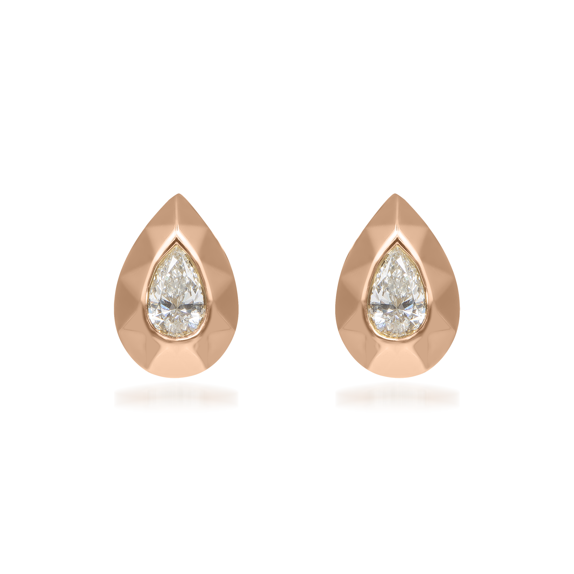 Metropolitan Pear-Cut Diamond Earrings In 18K Rose Gold