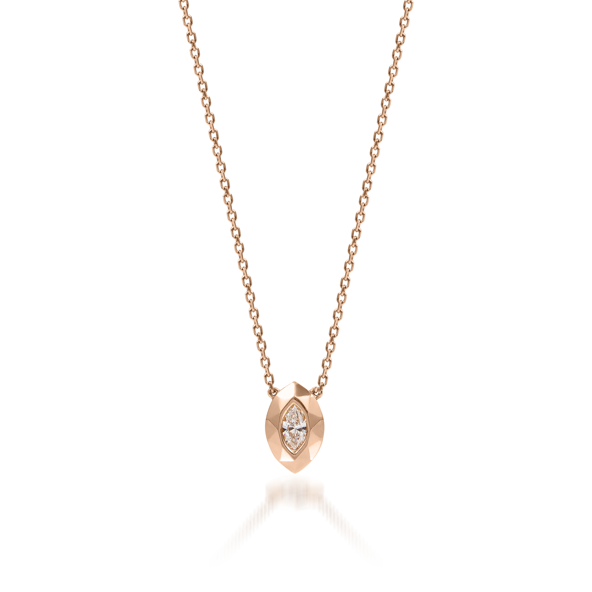 Metropolitan Marquise-cut Diamond Necklace In 18K Rose Gold