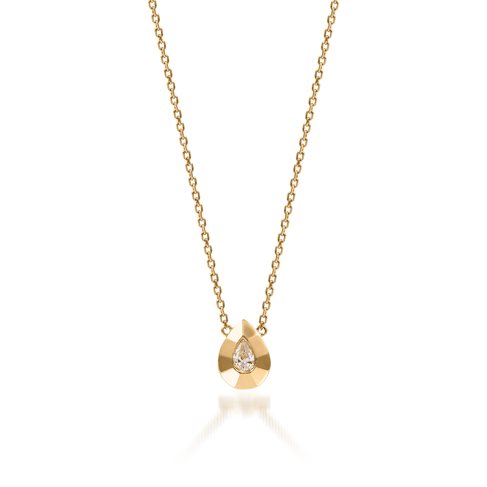 Metropolitan Pear-cut Diamond Necklace In 18K Yellow Gold
