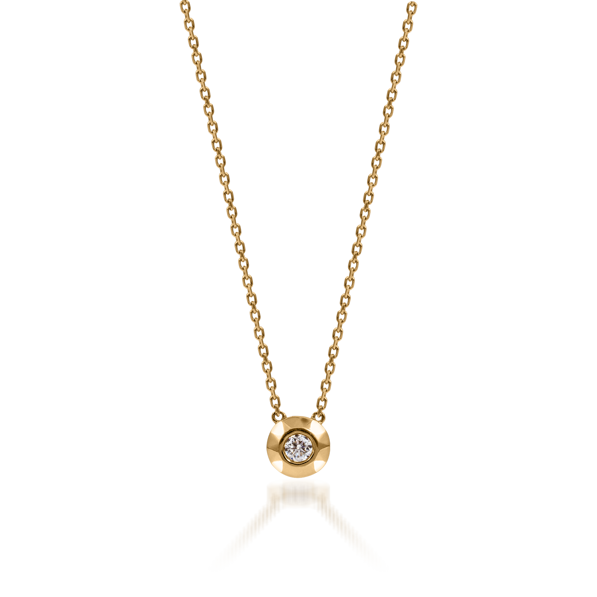 Metropolitan Round-cut Diamond Necklace In 18K Yellow Gold