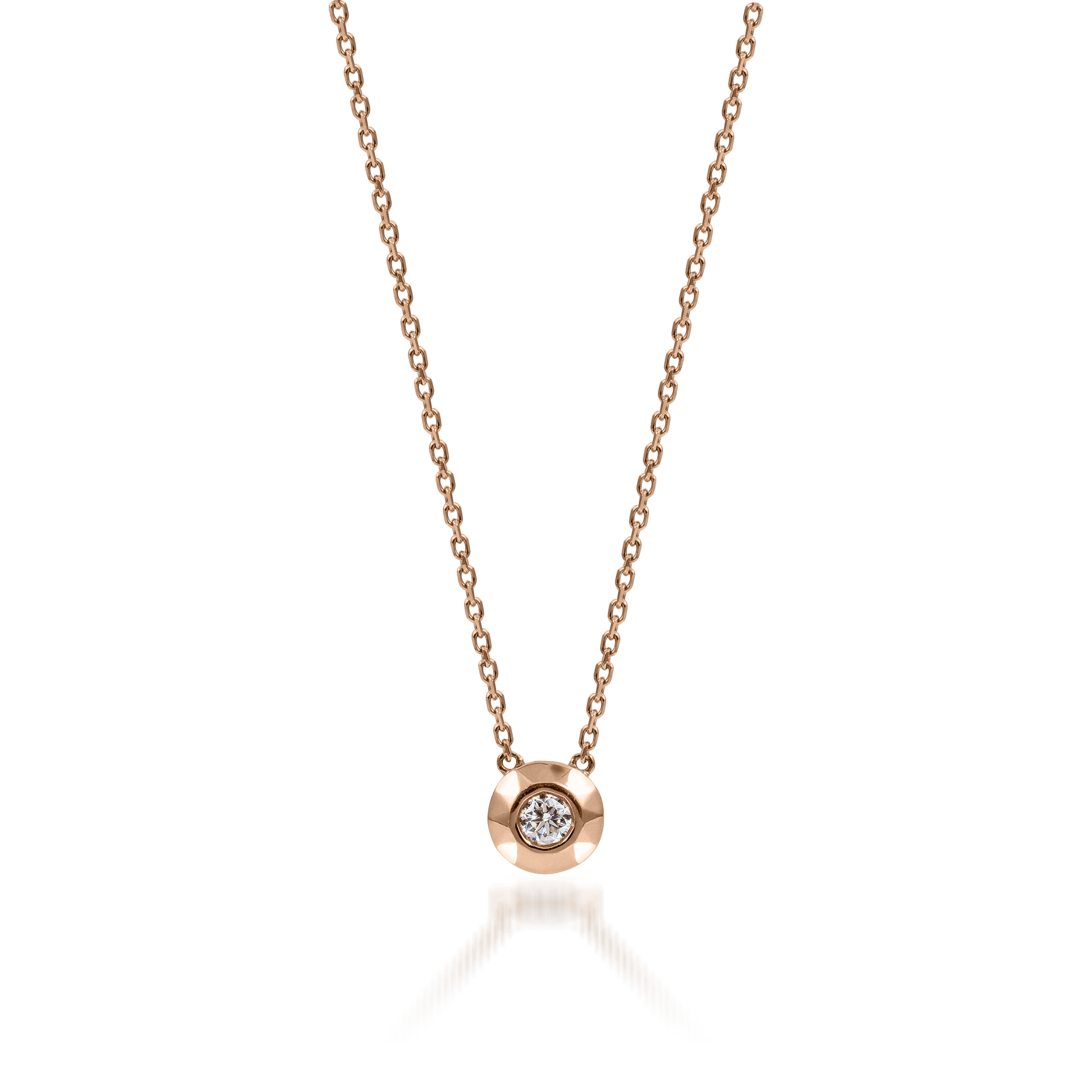 Metropolitan Round-cut Diamond Necklace In 18K Rose Gold