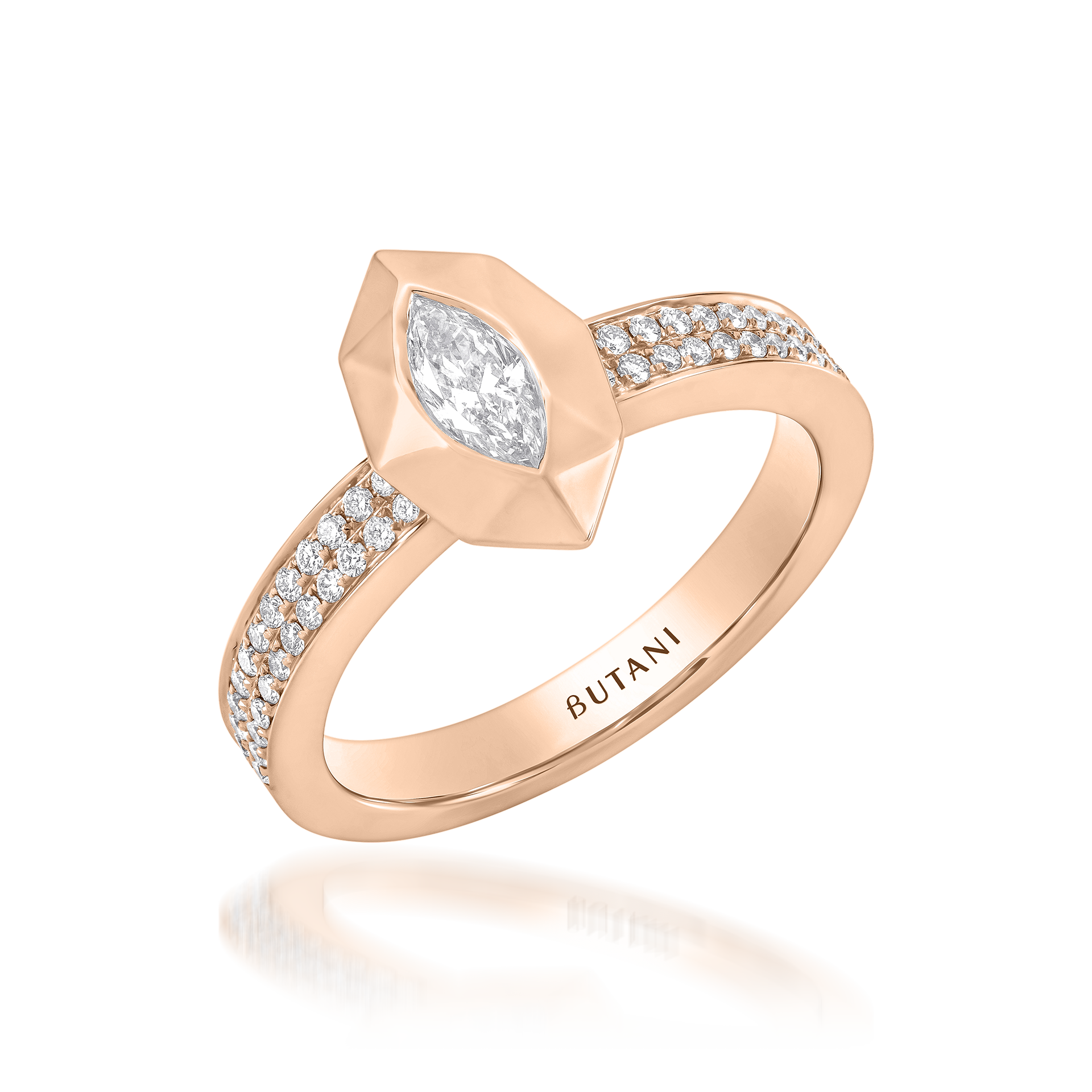 Metropolitan Marquise-cut Diamond Ring in 18K Rose Gold