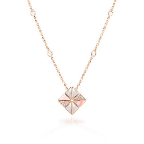 Color Blossom BB Star Pendant, Pink Gold, Malachite And Diamond -  Categories