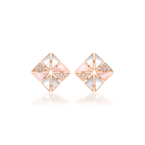 Blossom grey mother-of-pearl earrings, Louis Vuitton