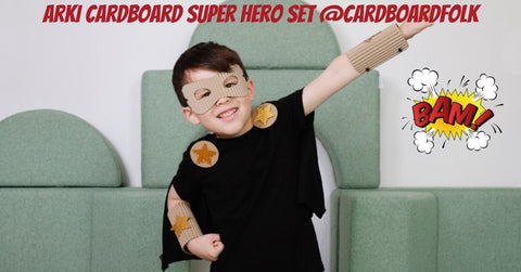 ARKi play couch cardboard super hero set