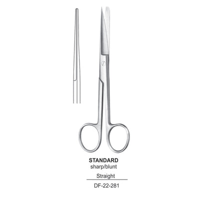 Disposable Scissors straight sharp blunt 5-1/2 - AA604