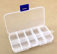 New 10 Compartments Pouch Storage Transparent Square Accessory Box