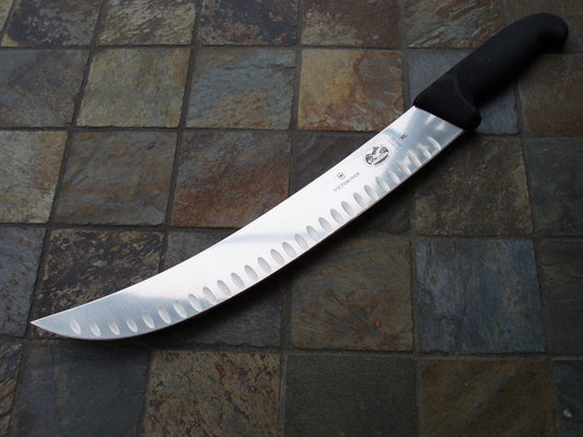 Victorinox Forschner Fibrox 12 Granton Edge Butcher Knife, Black