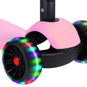 YOLEO Kids Three Wheel Kick Scooter with Removable Seat, LED Flashing –  Dripex-Fun