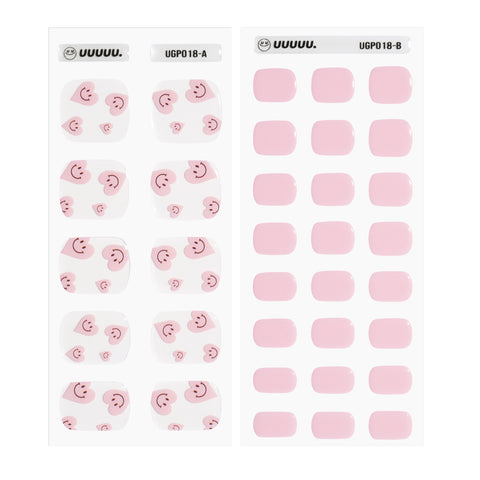 pink smiley pedicure strips