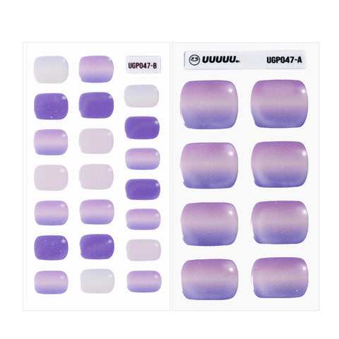 feminine purple pedicure strips