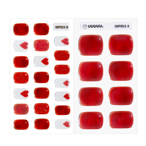 red touch pedicure strips