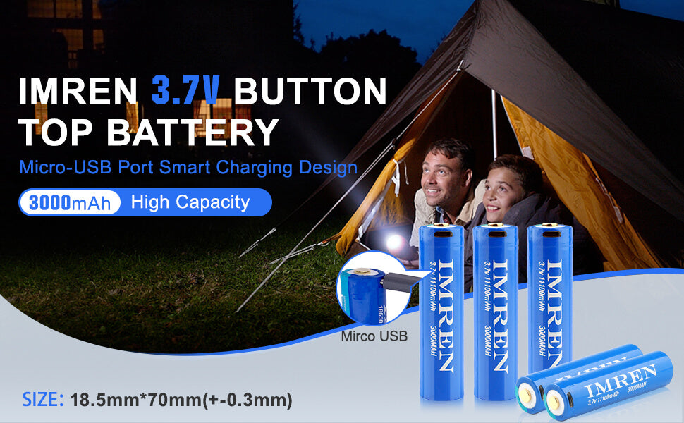 IMREN 3.7V USB Port Smart Battery