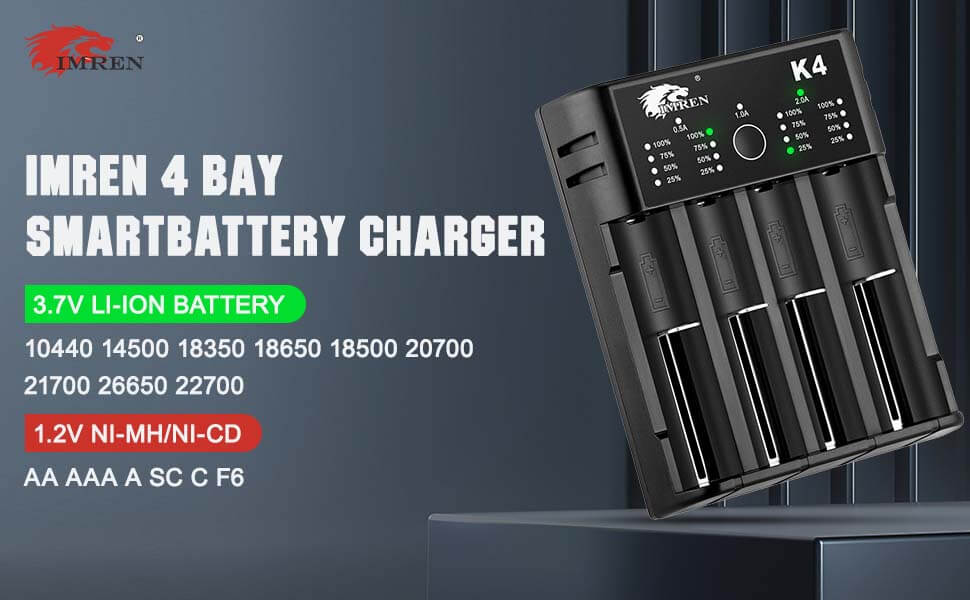 MREN-Universal-USB-Port-18650&21700-Lithium-NiMH-Ni-Cd-Battery-Charger (4Bay)