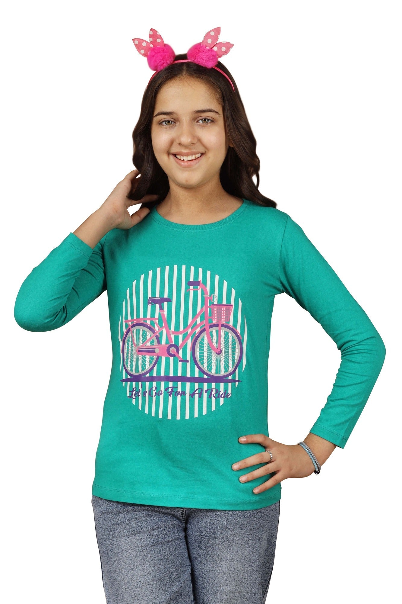 Buy Stylish Designer PKT-PANDA Printed 100% Cotton Full Sleeve T-shirt for  Women And Girls Pack of 1 Online In India At Discounted Prices