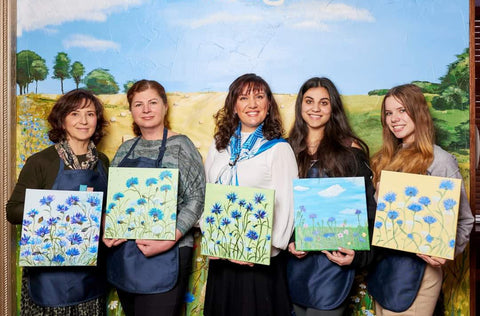 Art Party Chicago Social Painting in Buffalo Grove, Chicago by Alesia Chaika Art Classes, Birthday Celebration 