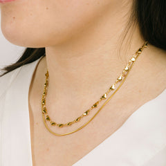 Heart Chain Double Layered Necklace