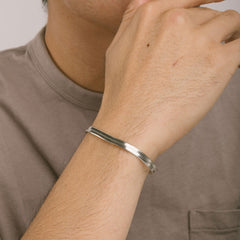 Herringbone Chain Bracelet in Silver