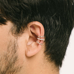 Trio Ear Cuffs Set in Silver