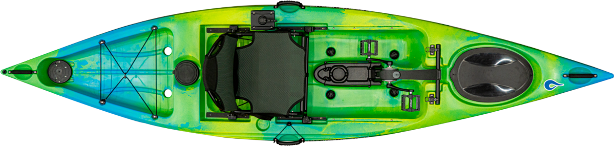 A top view of the Manta Ray Propel 12 in sublime