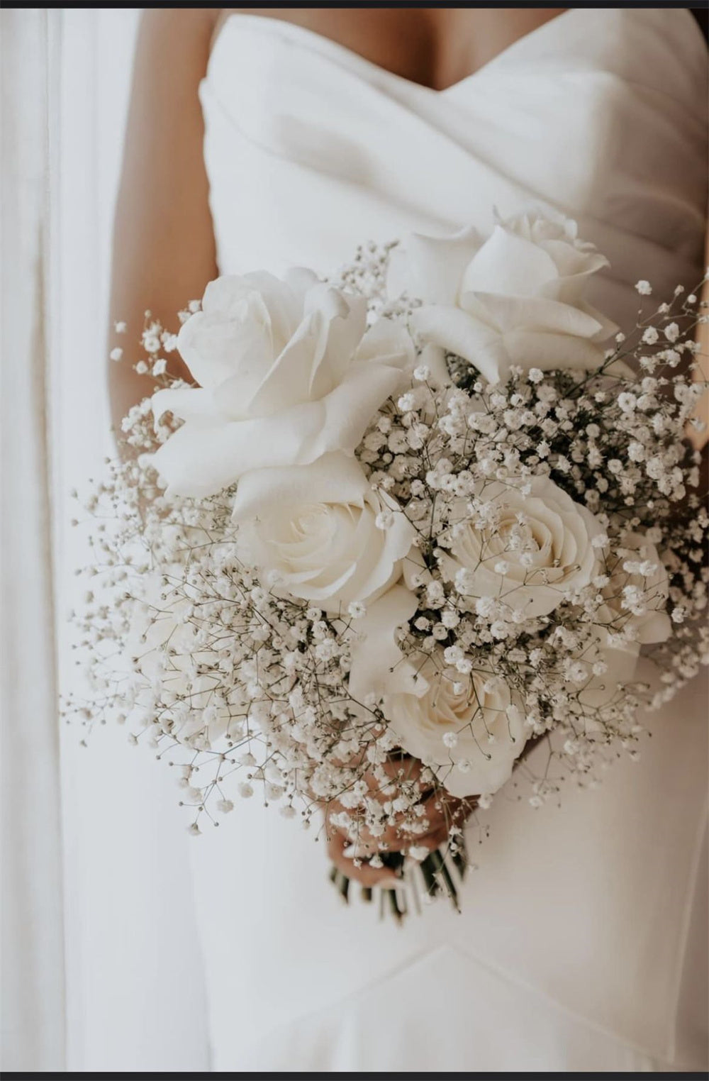 Baby's Breath Bridal Bouquets with Season Flowers