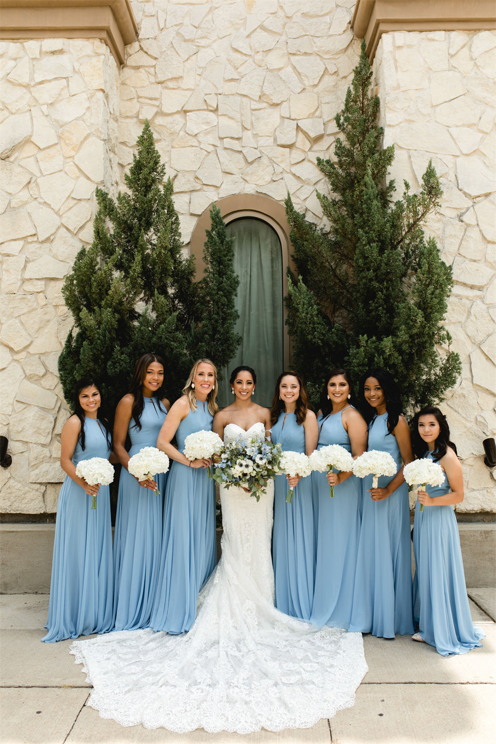 Simple yet Elegant Blue Bridesmaid Dresses