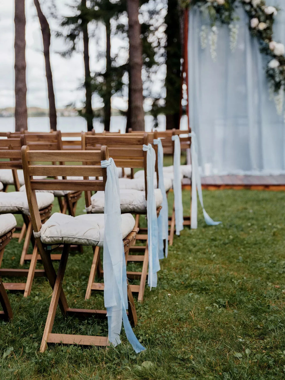 Wedding Aisle Decorations with Burlap