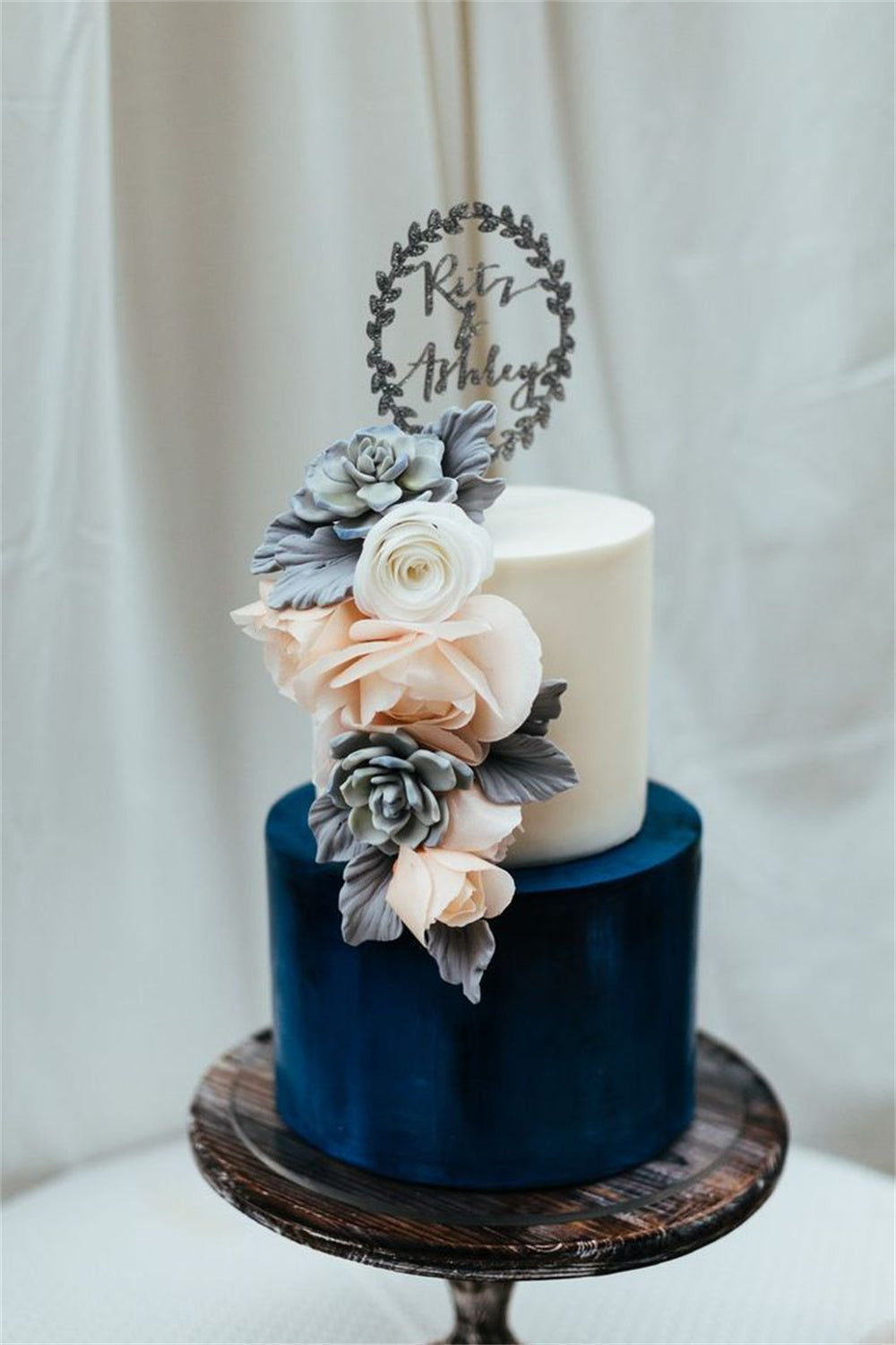 Blue and White Wedding Cake Ideas