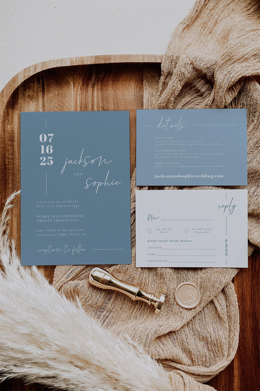 Dusty Blue Wedding Invitation for Every Season