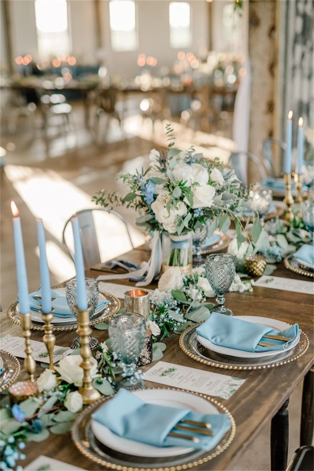 Blue Wedding Table Decoration Ideas