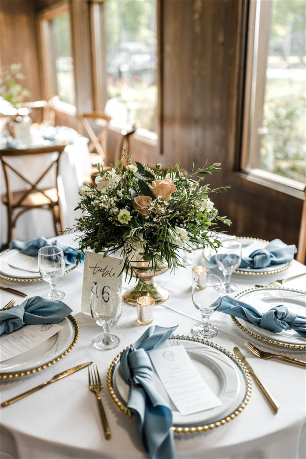 Elegant Blue Wedding Table Decoration Ideas