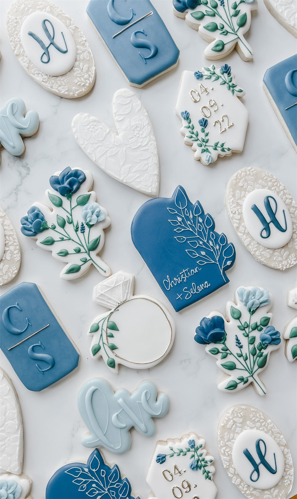 Creative and Fun Blue Wedding Cookie Ideas
