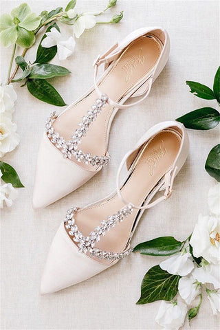 Champagne Flats for Bridal Shoes