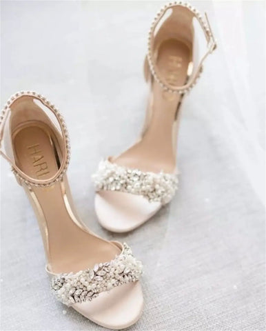 Sexy Champagne Sandal Wedding Shoes