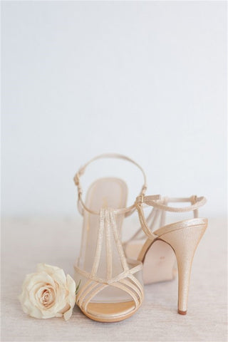 Sexy Champagne Sandal Wedding Shoes for Any Season