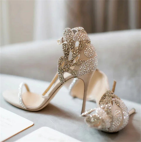 Luxury Champagne Sandal Wedding Shoes