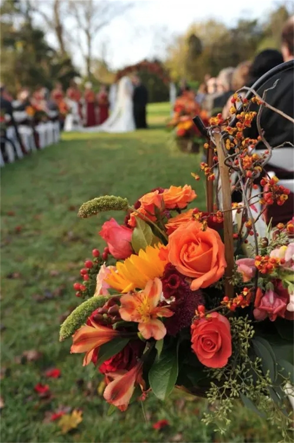 Spring Wedding Aisle Decorations with Flowers