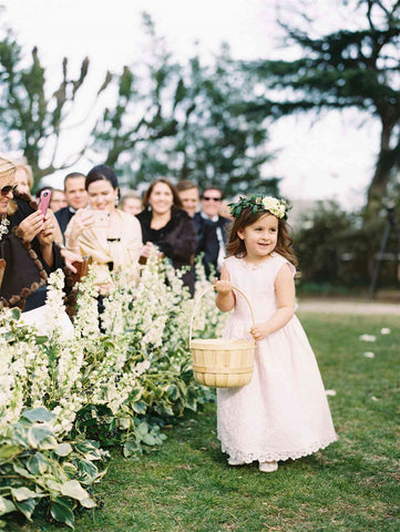 Pink Lace Flower Girl Gowns for Country Weddings