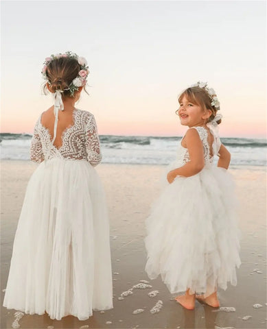 Cute Lace Country Flower Girl Dresses