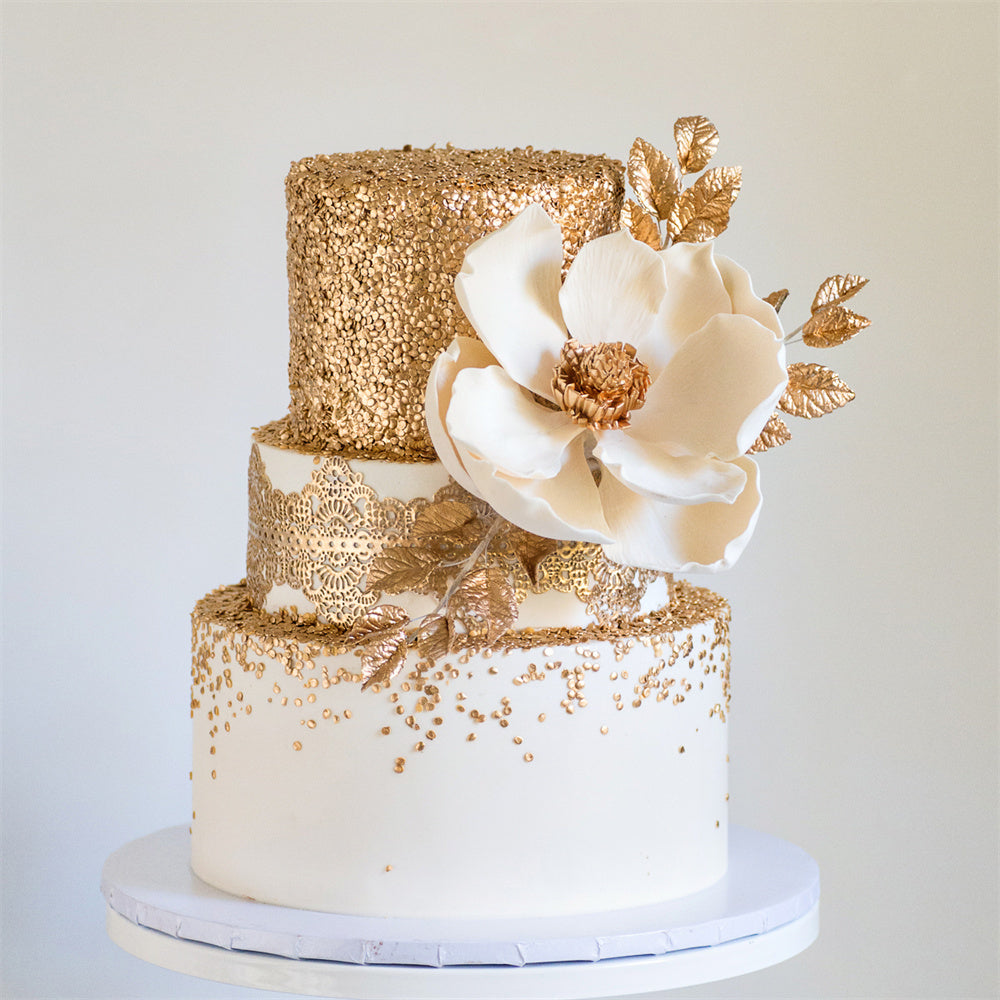 Stylish Sequin Wedding Cake Ideas
