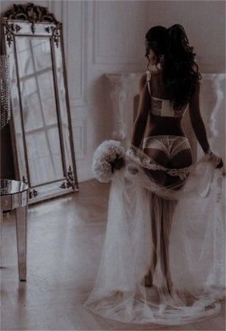 Sexy Bridal Lingeries with White Robe